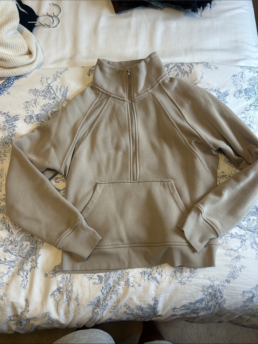 Danskin Taupe Half-Zip Sweater